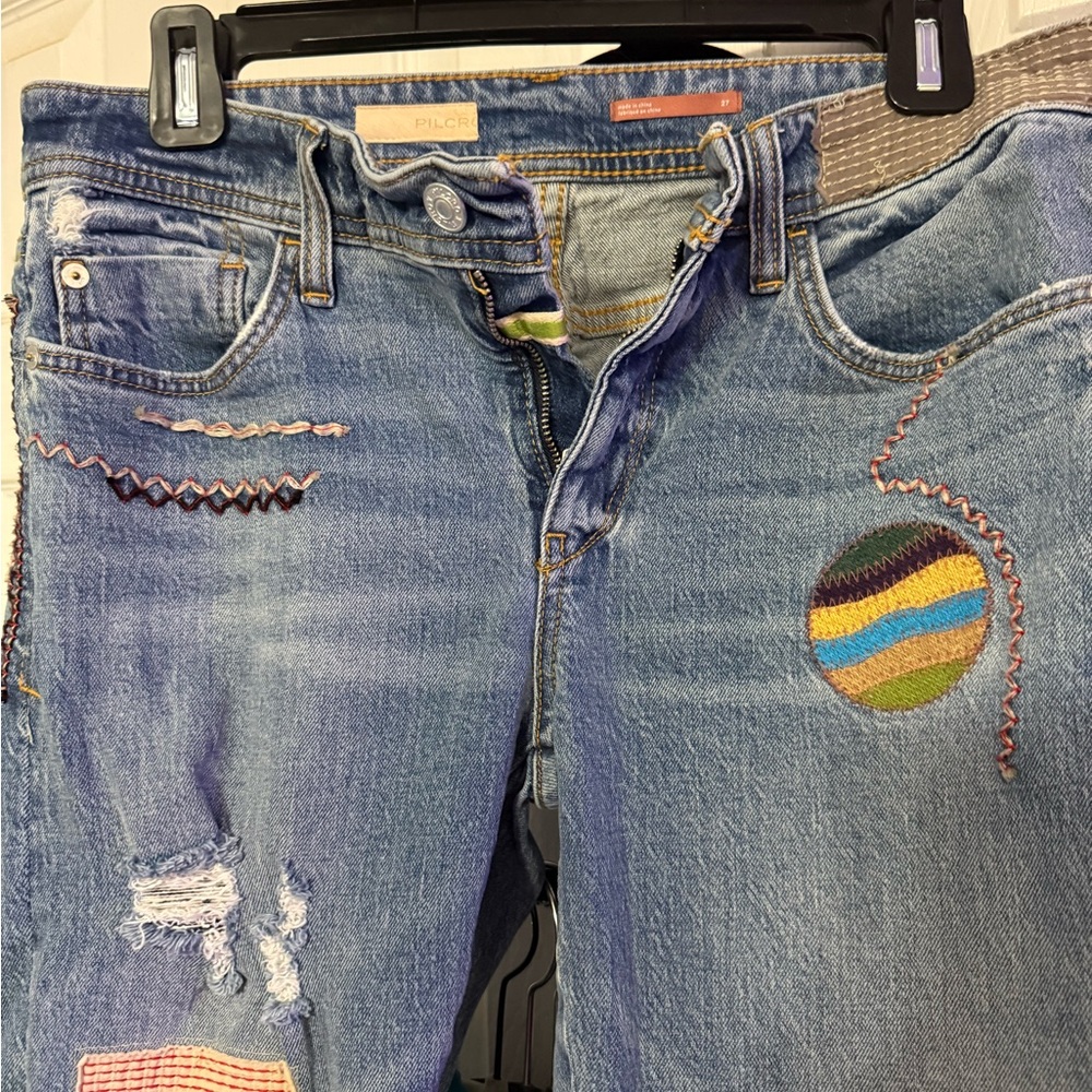 Anthropology Patchwork Blue Jeans - Picture 4 of 5